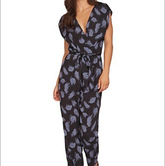 Dex Pants - DEX Feather-Print Jumpsuit US XL